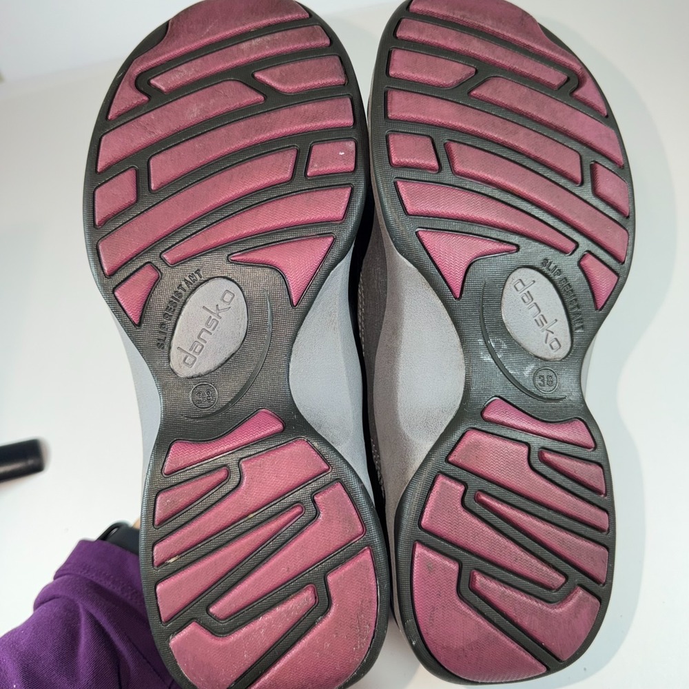 Dansko Sneakers Shayla Gray & Pink Comfort Shoes Mesh & Leather SZ 7.5-8/EU 38 - Picture 6 of 7